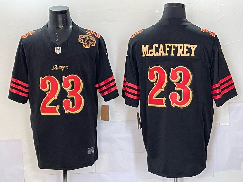 Men Nike San Francisco 49ers #23 Mccaffrey black 5th generation Limited NFL 2025 Jersey 0065->san francisco 49ers->NFL Jersey